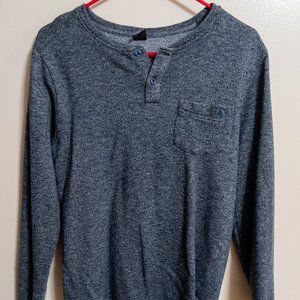 Navy/Grey Volcom Knit Top - S